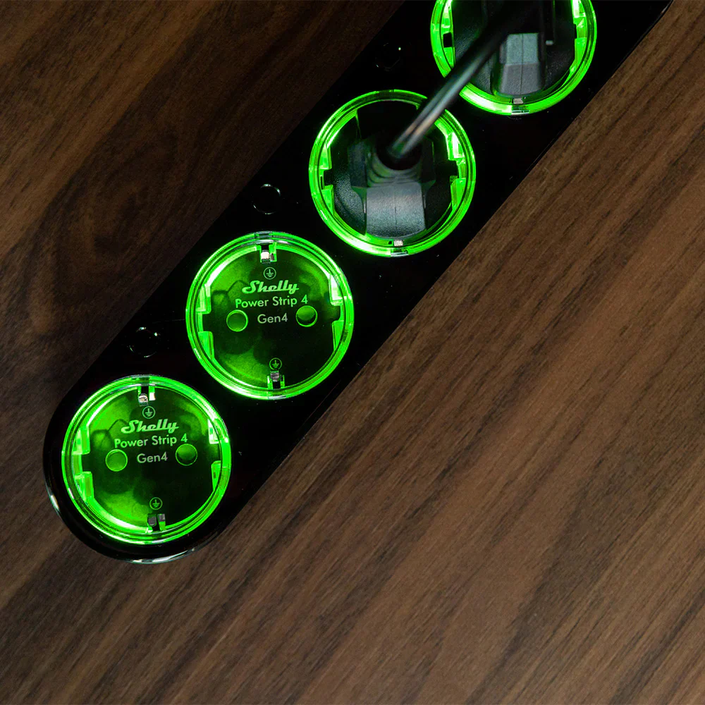 Shelly Power Strip 4 Gen4 - Ciabatta smart con 4 prese indipendenti, monitoraggio consumi e supporto Matter - Image 3