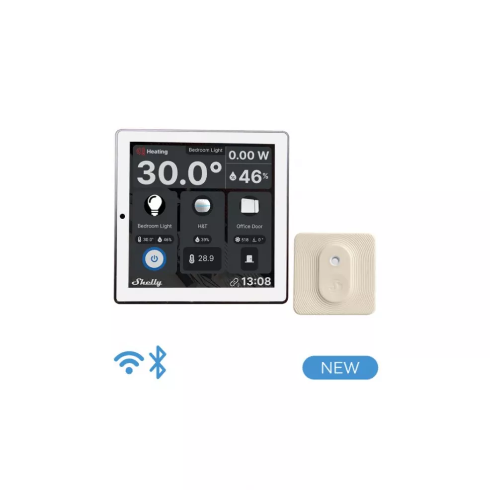 Shelly Wall Display - BLU H&T + Placca Adattatore 503 – 502 Universale per Termostati e Dispositivi Smart - Image 10