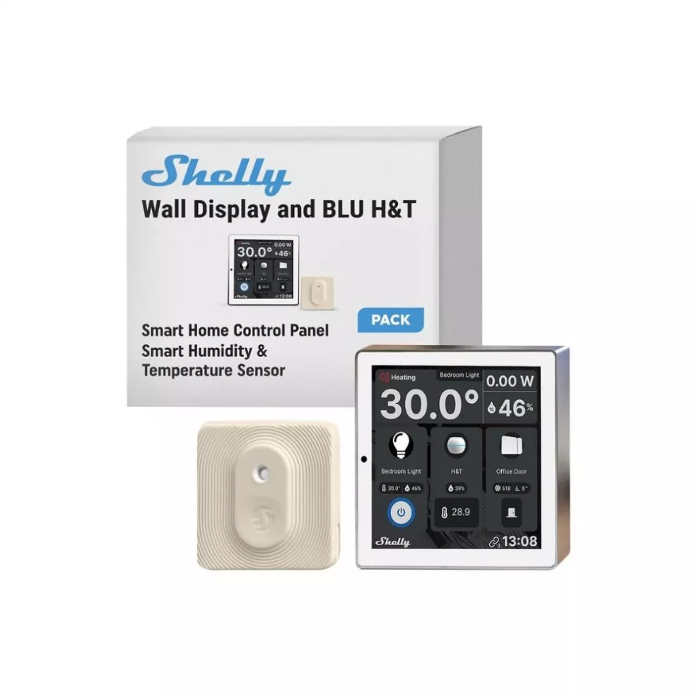 Shelly Wall Display - BLU H&T + Placca Adattatore 503 – 502 Universale per Termostati e Dispositivi Smart - Image 11