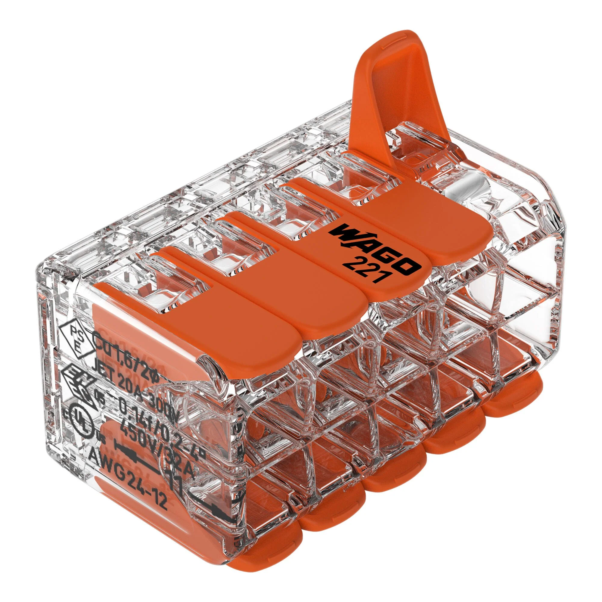 Wago 221-420 (Conf. 15 pz) - Morsetto di giunzione con leve - Image 4