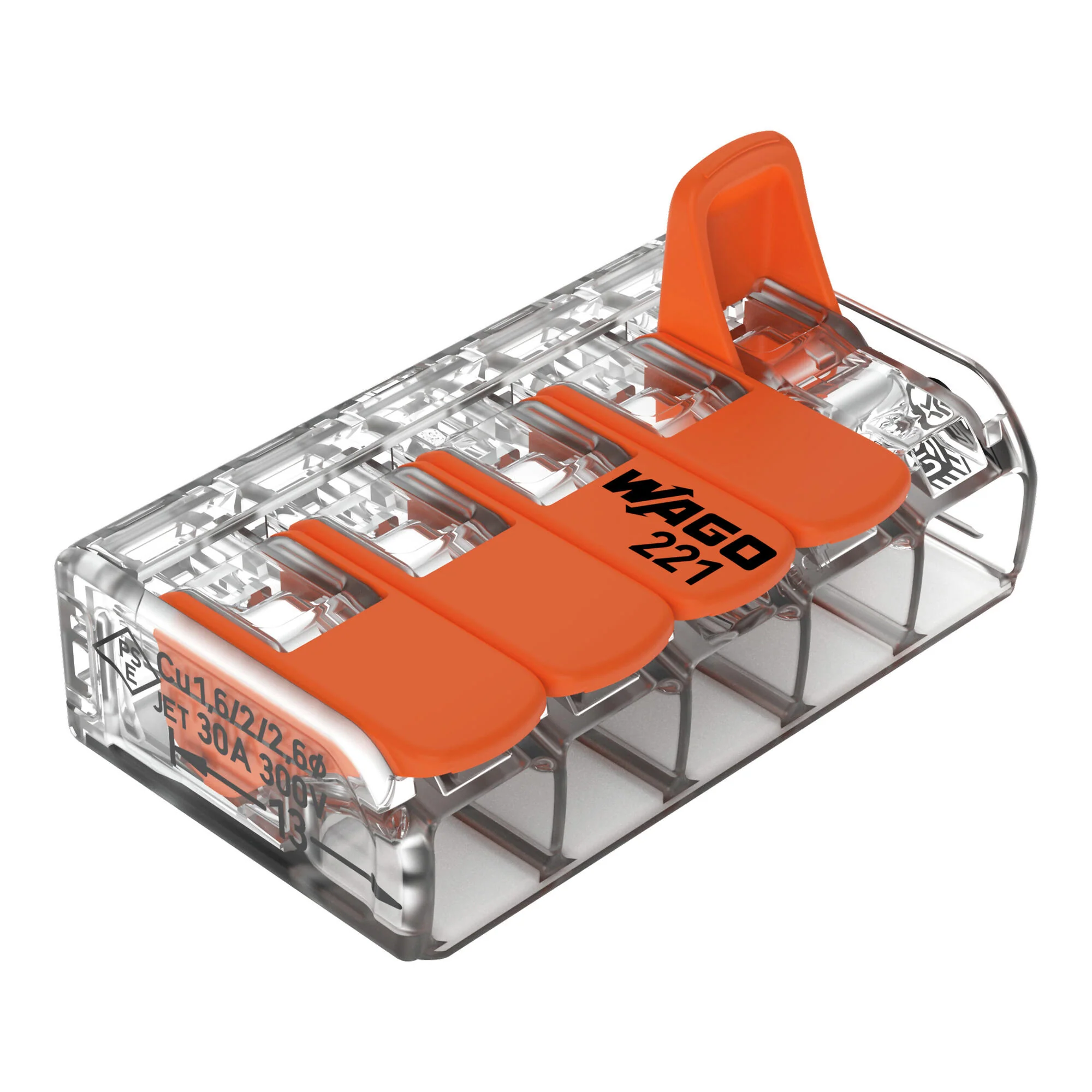Wago 221-615 (Conf. 15 pz) - Morsetto di giunzione con leve - Image 4